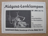 Midgard- Lenklampe, Gelenkleuchte, Industriewerk Auma, Ronneberger & Fischer, 1941 #1