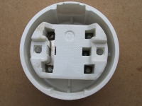 Preview: Wechselschalter, Bakelit, rund, Aufputz, hell, Lichtschalter DDR, unbenutzt, #88*