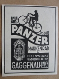 Panzer Markenrad, Eisenwerke Gaggenau Baden, 1928 #10