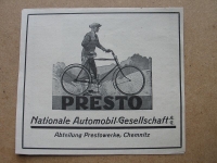 Presto Fahrrad, Prestowerke Chemnitz, Nationale Automobil- Gesellschaft A.G., 1928 #9
