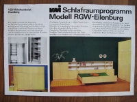Prospekt VMI Schlafraumprogramm Modell RGW Eilenburg, VEB Möbelkombinat Eisenberg, DDR 1977
