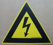 Hinweisschild Symbol "Blitz", DDR