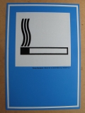 Hinweisschild Raucher, Raucherinsel, DDR, unbenutzt, 21 x 30 cm