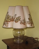 Tischlampe mit Glasfuß, Art Deco, 30-er Jahre