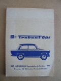 Notizblock Trabant 601, VEB Sachsenring Automobilwerke Zwickau, 1978