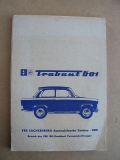 Notizblock Trabant 601, VEB Sachsenring Automobilwerke Zwickau, 1978