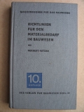Richtlinien für den Materialbedarf im Bauwesen, DDR 1970