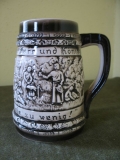 Bierkrug, Krug, DDR, Es spricht Gambrinus, VEB Sitzendorfer Porzellanmanufaktur