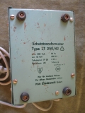 Schutztransformator Typ ST 250/42, für Bühnenscheinwerfer, DDR
