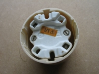 Preview: Ausschalter, Zugschalter, Bakelit, rund, weiß/ elfenbein, #2*