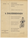 Programm Radrennen Zwickau, 1950