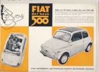 Fiat 500, 50-er Jahre Prospekt
