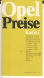 Opel Preise Kadett, 1970