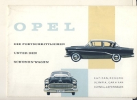 Opel Kapitän, Rekord, Olympia, Car A Van, Schnell- Lieferwagen,