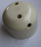 Ausschalter, Zugschalter, Bakelit, rund, weiß/ elfenbein, #2*