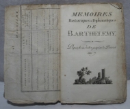 Memoires historiques et diplomatiques de Barthelemy, um 1800