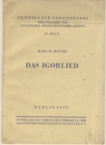 Das Igorlied, 1933