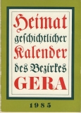 Kalender Bezirk Gera, 1985