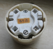 Preview: Wechselschalter, Zugschalter ERU, Bakelit, rund, weiß/ elfenbein,#1*