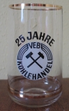 25 Jahre VEB Kohlehandel, Bierglas DDR