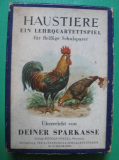 Haustiere Lehrquartettspiel Sparkasse, DDR, #160