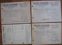 Anton Uhlmann Olbernhau, 5 Rechnungen 1951, #kr19