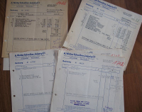 A. Walter Schreiber Leipzig, Schreibwaren, 9 Rechnungen 1951/ 52, #kr15