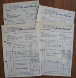 Franz Schaal Drogerie und Tintenfabrik Dresden, 4 Rechnungen 1952, #kr14