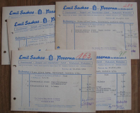 Emil Sachse Poserna bei Weißenfels, 7 Rechnungen 1951/ 52, #kr11