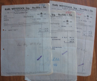 Karl Wittstock Rochlitz, 3 Rechnungen 1946, #kr4