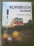 Kursbuch Ausland, DR, Deutsche Reichsbahn, 1990/ 91