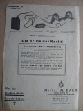 Prospekt BACHUS- WELT- LEUCHTBRILLE, Bach Berlin, 30-er Jahre