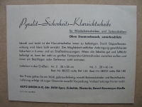 Werbeblatt/ Prospekt PYRALIT- Sicherheits- Klarsichtscheibe,  Auto- Union AG Chemnitz, 30-er Jahre