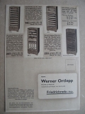 Prospekt/ Bestellkarte Jalousieschränke, Werner Ortlepp Friedrichroda, 30-er Jahre, Arisches Geschäft
