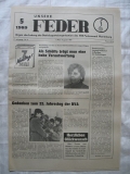 UNSERE FEDER, Nr. 5  1989, VEB Federnwerk Marienberg