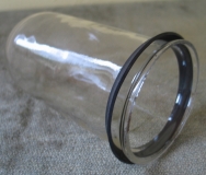 Preview: Altes Glas für Handlampe, Hoflampe, 155 mm hoch, 30-er Jahre