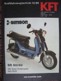12/ 1985, Simson SR 50 und 80, Motor WAS 2108 LADA, Renault Espace