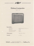 Gehäuse- Lautsprecher REMA, um 1950