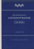 Betriebsanleitung Robur LO 2500, 1960