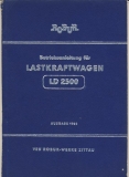Betriebsanleitung Robur LD 2500, 1962