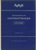 Betriebsanleitung Robur LO 2500, 1960