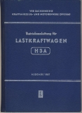 Betriebsanleitung IFA Lastkraftwagen Horch H3A, 1957