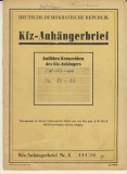 KFZ- Brief Anhänger, Schumann, Werdau, 1940
