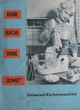 Prospekt/ Infoblatt DDR Küchenmaschine KOMET KM4, KM 4, DDR 1961