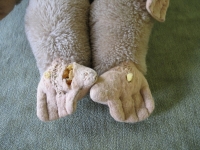 Preview: Affe, Plüschaffe aus DDR- Zeiten, mit Schlafaugen, Gummigesicht, #3