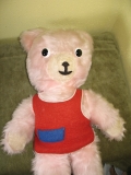 Teddybär, Teddy aus Plüsch, DDR, rosa
