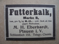 Futterkalk, M.H. Eberhardt Plauen, 1919