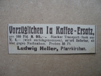 Kaffee- Ersatz, Ludwig Heller Pfarrkirchen, 1919