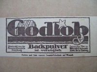 Godlob Backpulver, Alwin Stehr Hamburg, 1919