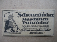 Scheuertücher, Bähren & Schneider Bremen, 1919